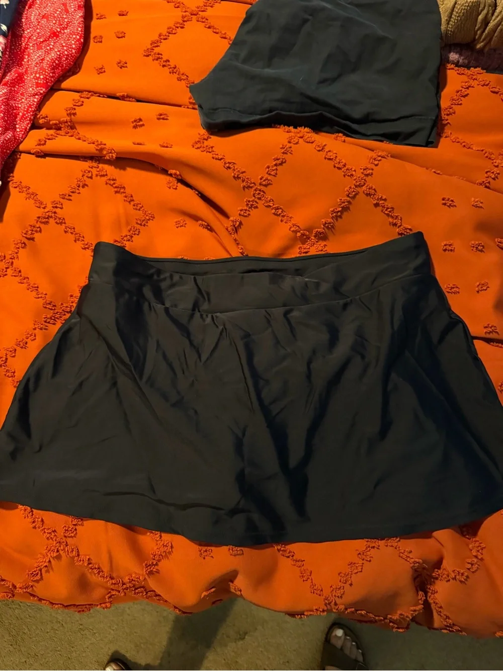 Classic Black Swim Skirt Bikini Bottom - Flattering Coverage
